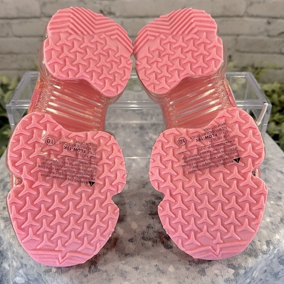 Link Flow-19K Fuchsia TieDye Fly-Knit Stretch Lace-up Fashion Sneakers Girls 10M - Picture 8 of 11